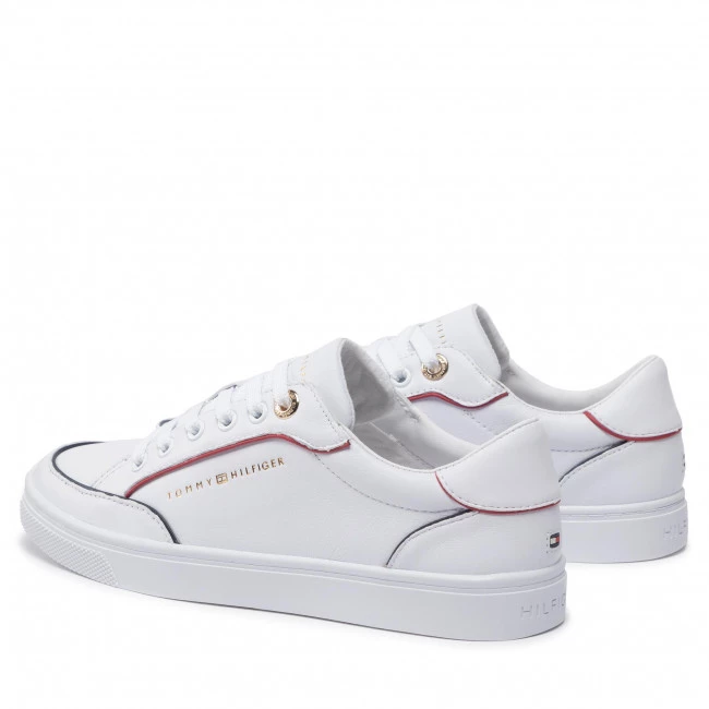 Femme Sneakers TOMMY HILFIGER - Corporate Piping Sneaker FW0FW06486 White/Rwb 0K6 Blanc 5 Femme Sneakers TOMMY HILFIGER - Corporate Piping Sneaker FW0FW06486 White/Rwb 0K6 Blanc – Image 3