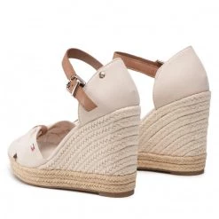 Femme Espadrilles TOMMY HILFIGER - Basic Open Toe High Wedge FW0FW04784 Classic Beige ACI Beige -Tommy Hilfiger Soldes 03 0000209909821 plj
