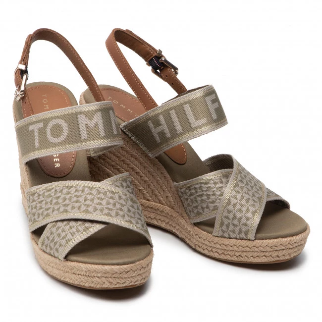 Femme Espadrilles TOMMY HILFIGER - Tommy Webbing High Wedge SandalFW0FW06355 Woodridge GXR Vert 7 Femme Espadrilles TOMMY HILFIGER - Tommy Webbing High Wedge SandalFW0FW06355 Woodridge GXR Vert – Image 5