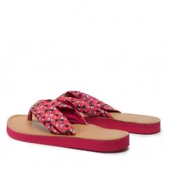 Femme Tongs TOMMY HILFIGER - Th Geo Print Flat Beach Sandal FW0FW06428 Island Geo Pink 0JX Rose -Tommy Hilfiger Soldes 03 0000209910261 mg