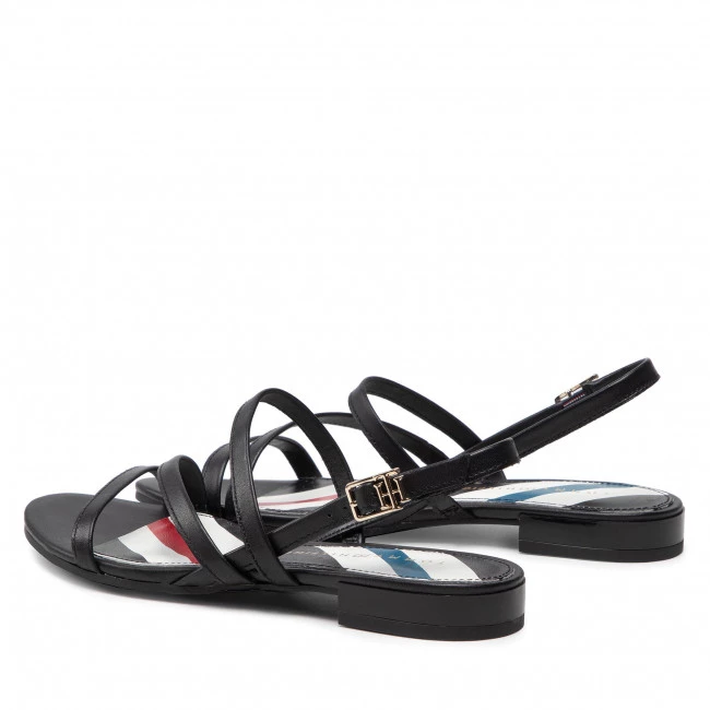 Femme Sandales TOMMY HILFIGER - Strappy Flat Sandal FW0FW06480 Black BDS Noir 5 Femme Sandales TOMMY HILFIGER - Strappy Flat Sandal FW0FW06480 Black BDS Noir – Image 3