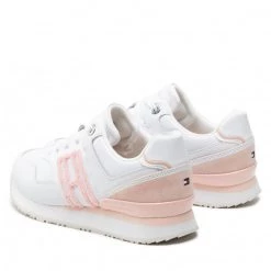 Femme Sneakers TOMMY HILFIGER - Casual City Sneaker FW0FW06458 Dusty Rose TL9 Blanc -Tommy Hilfiger Soldes 03 0000209910971 is 2 1