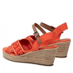 Femme Espadrilles TOMMY HILFIGER - Tommy Webbing Low Wedge Sandal FW0FW06297 Hawaiian Coral XMV Orange -Tommy Hilfiger Soldes 03 0000209911770 ks