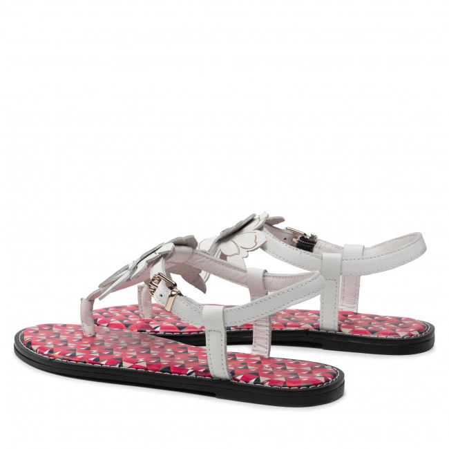 Femme Sandales TOMMY HILFIGER - Th Geo Print Flat Sandal FW0FW06229 Ecru YBL Blanc 5 Femme Sandales TOMMY HILFIGER - Th Geo Print Flat Sandal FW0FW06229 Ecru YBL Blanc – Image 3