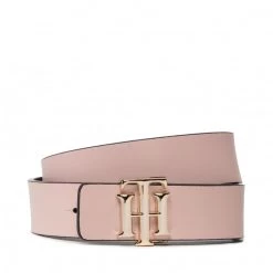 Accessoires Ceinture Femme Tommy Hilfiger - Th Logo Rev 3.0 AW0AW12140 BDS Noir, Rose -Tommy Hilfiger Soldes 03 0000300525043 pl