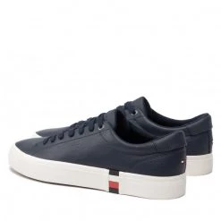 Homme Sneakers Tommy Hilfiger - Modern Vulc Corporate Leather FM0FM04036 Desert Sky DW5 Bleu Marine -Tommy Hilfiger Soldes 03 0000300529270 st