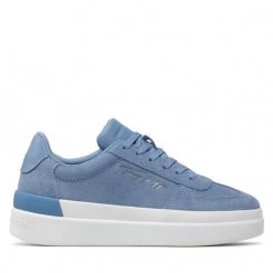 Femme Sneakers TOMMY HILFIGER - Th Signature Suede Sneaker FW0FW06518 Moon Blue DYB Bleu -Tommy Hilfiger Soldes 03 0000300530948 ts