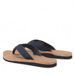 Femme Tongs TOMMY HILFIGER - Webbing Flat Beach Sandal FW0FW06527 Desert Sky DW5 Bleu Marine -Tommy Hilfiger Soldes 03 0000300531037 pl