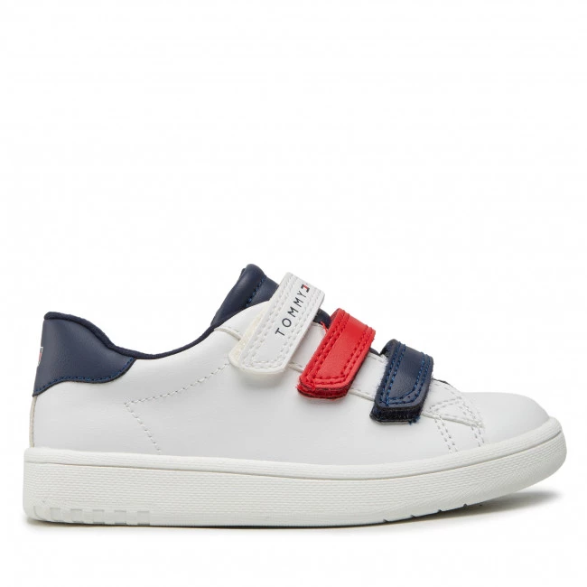 Enfant Sneakers Tommy Hilfiger - Low Cut Velcro Sneaker T1B9-32472-1355 S White/Blue/Red Y003 Blanc, Multicolore 4 Enfant Sneakers Tommy Hilfiger - Low Cut Velcro Sneaker T1B9-32472-1355 S White/Blue/Red Y003 Blanc, Multicolore – Image 2