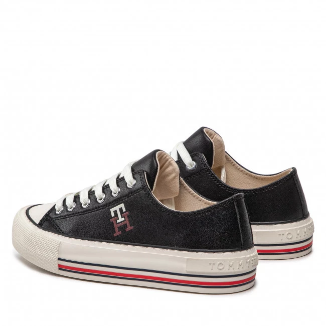 Enfant Baskets TOMMY HILFIGER - Low Cut Lace-Up Sneaker T3A9-32287-1355 S Black 999 Noir 5 Enfant Baskets TOMMY HILFIGER - Low Cut Lace-Up Sneaker T3A9-32287-1355 S Black 999 Noir – Image 3