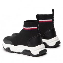 Enfant Sneakers TOMMY HILFIGER - Sock Sneaker T3A9-32360-0702 M Black 999 Noir -Tommy Hilfiger Soldes 03 0000300783948 pa