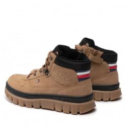 Enfant Boots Tommy Hilfiger - Lace-up Bootie T3B5-32517-1441 S Camel 524 Beige -Tommy Hilfiger Soldes 03 0000300784051 pl