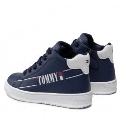 Enfant Sneakers TOMMY HILFIGER - High Top Lace-Up Sneaker T3B9-32463-1431 M Blue/White X007 Bleu Marine -Tommy Hilfiger Soldes 03 0000300784082 ki