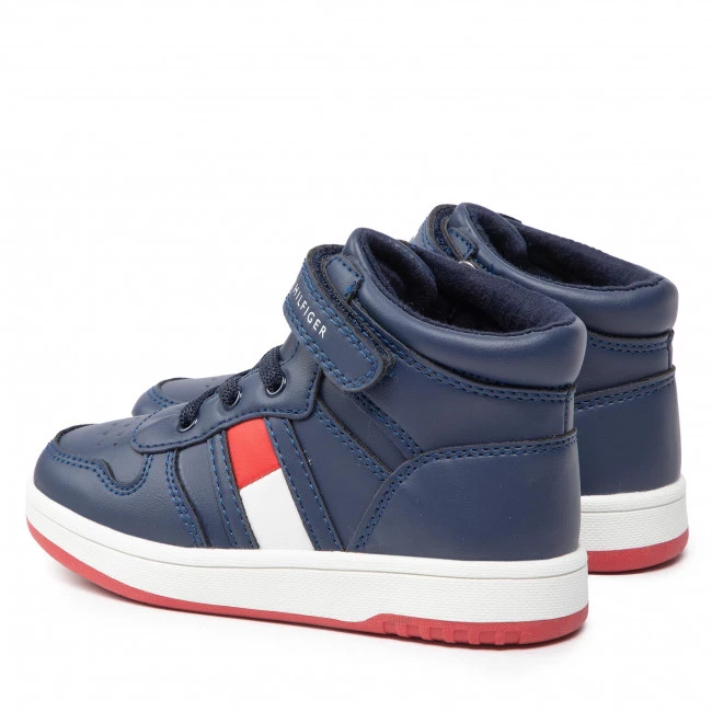 Enfant Sneakers TOMMY HILFIGER - High Top Lace-Up/Velcro Sneaker T3B9-32476-1351 S Blue 800 Bleu Marine 5 Enfant Sneakers TOMMY HILFIGER - High Top Lace-Up/Velcro Sneaker T3B9-32476-1351 S Blue 800 Bleu Marine – Image 3