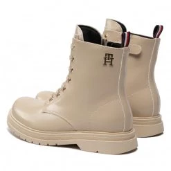 Enfant Bottes De Randonnée TOMMY HILFIGER - Lace-Up Bootie T4A5-32411-1453500 M Beige 500 Beige -Tommy Hilfiger Soldes 03 0000300784426 pl