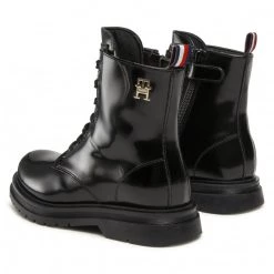 Enfant Bottes Tommy Hilfiger - Lace-Up Bootie T4A5-32411-1453 M Black 999 Noir -Tommy Hilfiger Soldes 03 0000300784440 rz