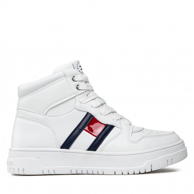 Enfant Sneakers TOMMY HILFIGER - HighTop Lace-Up Sneaker T3A9-32345-1351 S White 100 Blanc 4 Enfant Sneakers TOMMY HILFIGER - HighTop Lace-Up Sneaker T3A9-32345-1351 S White 100 Blanc – Image 2