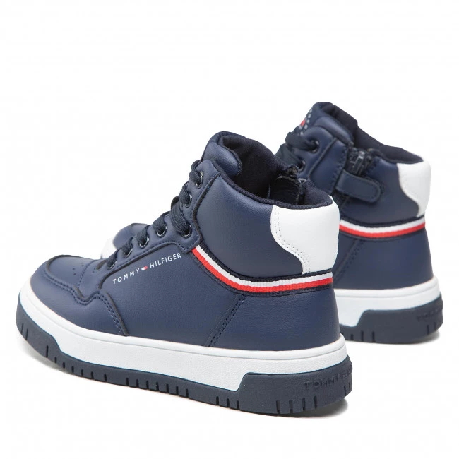Enfant Sneakers TOMMY HILFIGER - High Top Lace-Uo Sneaker T3B9-32482-1355 M Blue/White X007 Bleu Marine 5 Enfant Sneakers TOMMY HILFIGER - High Top Lace-Uo Sneaker T3B9-32482-1355 M Blue/White X007 Bleu Marine – Image 3