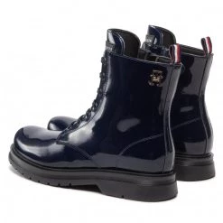 Enfant Bottes Tommy Hilfiger - Lace-Up Bootie T4A5-32412-0775 S Blue 800 Bleu Marine -Tommy Hilfiger Soldes 03 0000300887912 st