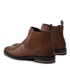 Homme Bottines Chelsea TOMMY HILFIGER - Signature Hilfiger Lth Chelsea FM0FM04177 Winter Cognac GVI Marron -Tommy Hilfiger Soldes 03 0000301099376 mg
