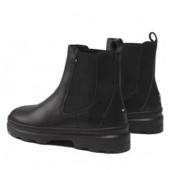 Homme Bottines Chelsea TOMMY HILFIGER - Comfort Hilfiger Leather Chelsea FM0FM04193 Black BDS Noir -Tommy Hilfiger Soldes 03 0000301101383 pl