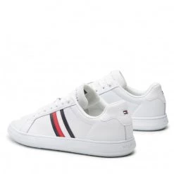 Homme Sneakers Tommy Hilfiger - Corporate Cup Leather Stripes FM0FM04275 White YBR Blanc -Tommy Hilfiger Soldes 03 0000301103158 sw 1
