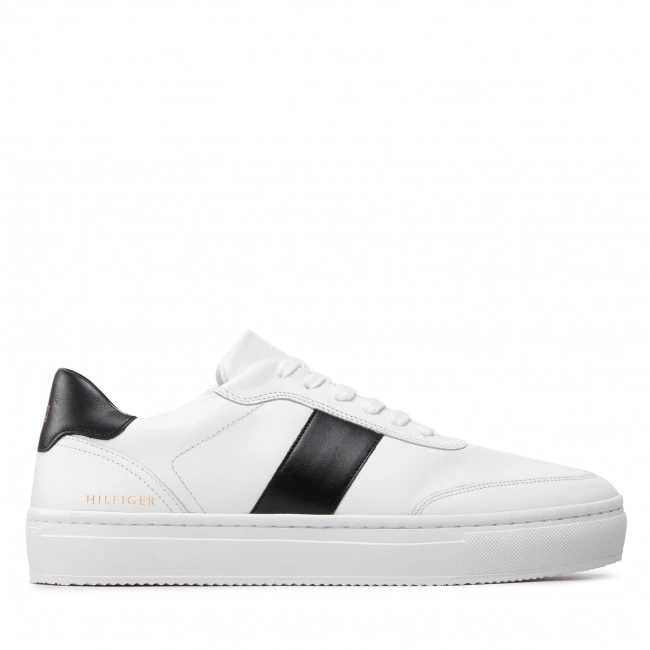 Homme Sneakers Tommy Hilfiger - Premium Cupsole Stripe FM0FM04284 White/Black 0K5 Blanc 4 Homme Sneakers Tommy Hilfiger - Premium Cupsole Stripe FM0FM04284 White/Black 0K5 Blanc – Image 2