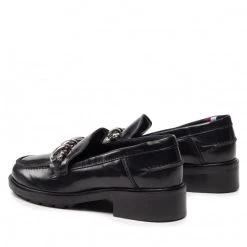 Femme Loafers TOMMY HILFIGER - Twist Mocassin FW0FW06693 Black BDS Noir -Tommy Hilfiger Soldes 03 0000301107323 bs