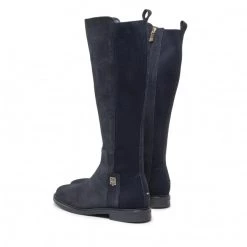Femme Bottes Cavalières Tommy Hilfiger - Th Essentials Longboot FW0FW07050 Desert Sky DW5 Bleu Marine -Tommy Hilfiger Soldes 03 0000301113874 pa