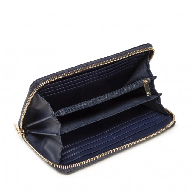 Accessoires Portefeuille Femme Grand Format Tommy Hilfiger - Iconic Tommy Large Za AW0AW13660 DW6 Bleu Marine 5 Accessoires Portefeuille Femme Grand Format Tommy Hilfiger - Iconic Tommy Large Za AW0AW13660 DW6 Bleu Marine – Image 3
