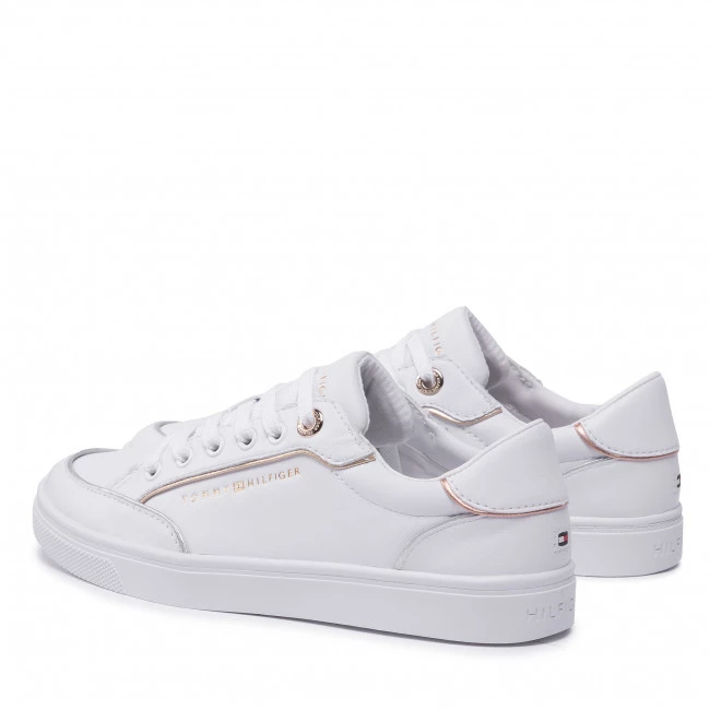 Femme Sneakers Tommy Hilfiger - Metallic Piping Sneaker FW0FW06487 Blanc Blanc 5 Femme Sneakers Tommy Hilfiger - Metallic Piping Sneaker FW0FW06487 Blanc Blanc – Image 3