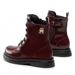 Enfant Bottes De Randonnée TOMMY HILFIGER - Lace-Up Bootie T4A5-32412-0775 M Bordeaux 356 Bordeaux -Tommy Hilfiger Soldes 03 0000300784464 mg