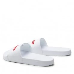 Homme Mules / Sandales De Bain Tommy Hilfiger - Embroidery Hilfiger Pool Slide FM0FM04226 White YBR Blanc -Tommy Hilfiger Soldes 03 0000301102984 mg