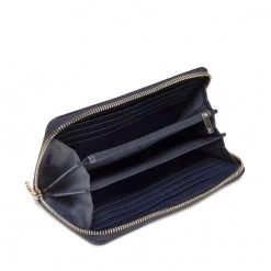 Accessoires Portefeuille Femme Grand Format TOMMY HILFIGER - Iconic Tommy Lrg Za Monogram AW0AW14003 DW6 Bleu Marine -Tommy Hilfiger Soldes 03 8720641958479 mt