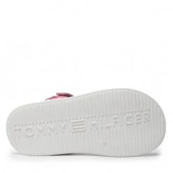 Enfant Sandales Tommy Hilfiger - Velcro Sandal T3A2-32180-1382 S Pink/White X054 Rose -Tommy Hilfiger Soldes 04 0000209681529 sw