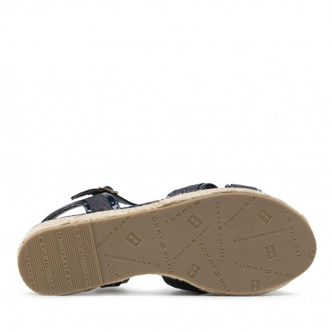 Enfant Espadrilles Tommy Hilfiger - Rope Wedge Sandal T3A7-32186-1380 M Blue 800 Bleu Marine 6 Enfant Espadrilles Tommy Hilfiger - Rope Wedge Sandal T3A7-32186-1380 M Blue 800 Bleu Marine – Image 4