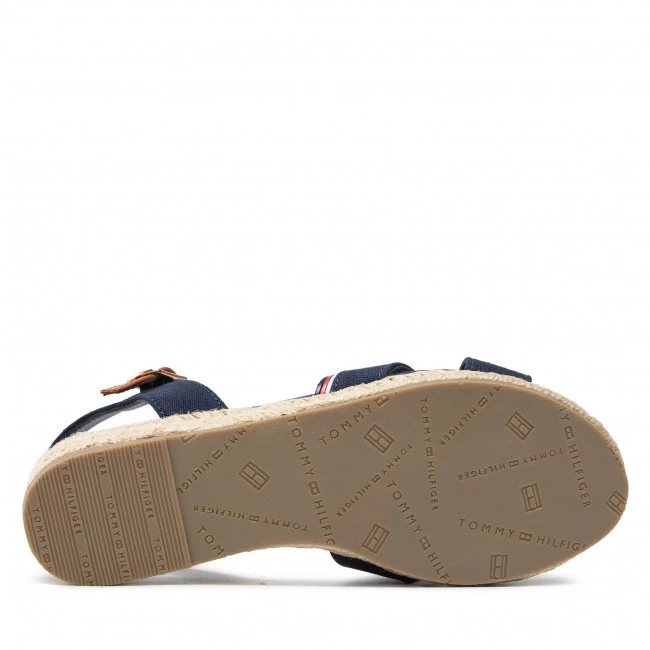 Enfant Espadrilles Tommy Hilfiger - Rope Wedge Sandal T3A7-32187-0547 Blue/Tobacco X555 Bleu Marine 6 Enfant Espadrilles Tommy Hilfiger - Rope Wedge Sandal T3A7-32187-0547 Blue/Tobacco X555 Bleu Marine – Image 4