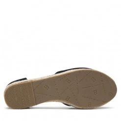 Enfant Espadrilles Tommy Hilfiger - Rope Wedge Sandal T3A7-32191-0048 Black/Tobacco X824 Noir -Tommy Hilfiger Soldes 04 0000209681963 ph