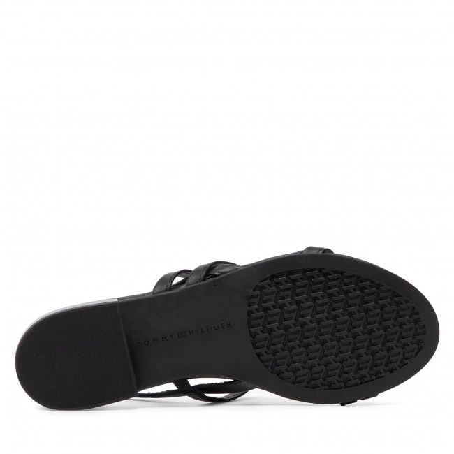 Femme Sandales TOMMY HILFIGER - Strappy Flat Sandal FW0FW06480 Black BDS Noir 6 Femme Sandales TOMMY HILFIGER - Strappy Flat Sandal FW0FW06480 Black BDS Noir – Image 4