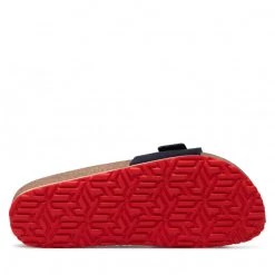 Femme Mules / Sandales De Bain TOMMY HILFIGER - Th Molded Footbed Flat Sandal FW0FW06244 Rwb 0GY Bleu Marine -Tommy Hilfiger Soldes 04 0000209911695 ph