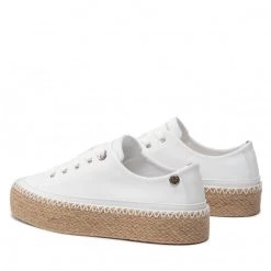 Femme Espadrilles TOMMY HILFIGER - Rope Vulc Sneaker FW0FW06461 White YBR Blanc -Tommy Hilfiger Soldes 04 0000209912098 plj