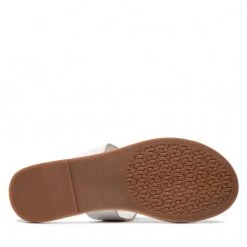 Femme Tongs TOMMY HILFIGER - Hardware Flat Leather Mule FW0FW06235 Ecru YBL Blanc -Tommy Hilfiger Soldes 04 0000209912128 is