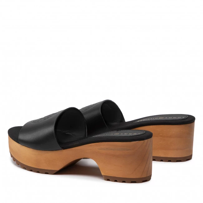 Femme Mules / Sandales De Bain TOMMY HILFIGER - Feminine Mid Heel Clog Sandal FW0FW06241 Black BDS Noir 5 Femme Mules / Sandales De Bain TOMMY HILFIGER - Feminine Mid Heel Clog Sandal FW0FW06241 Black BDS Noir – Image 3