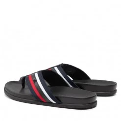 Homme Tongs Tommy Hilfiger - Corporate Mix Materials Sandal Rwb 0GY Bleu Marine -Tommy Hilfiger Soldes 04 0000300529522 fp