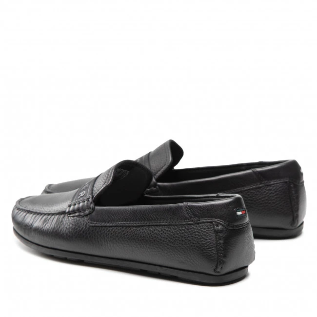 Homme Mocassins TOMMY HILFIGER - Printed Hilfiger Leather Driver FM0FM04113 Black BDS Noir 5 Homme Mocassins TOMMY HILFIGER - Printed Hilfiger Leather Driver FM0FM04113 Black BDS Noir – Image 3