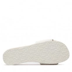 Femme Espadrilles TOMMY HILFIGER - Th Textured Flat Sandal FW0FW06438 Ecru YBL Blanc -Tommy Hilfiger Soldes 04 0000300530771 kt