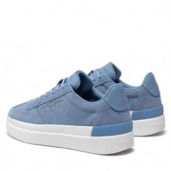 Femme Sneakers TOMMY HILFIGER - Th Signature Suede Sneaker FW0FW06518 Moon Blue DYB Bleu -Tommy Hilfiger Soldes 04 0000300530948 ts