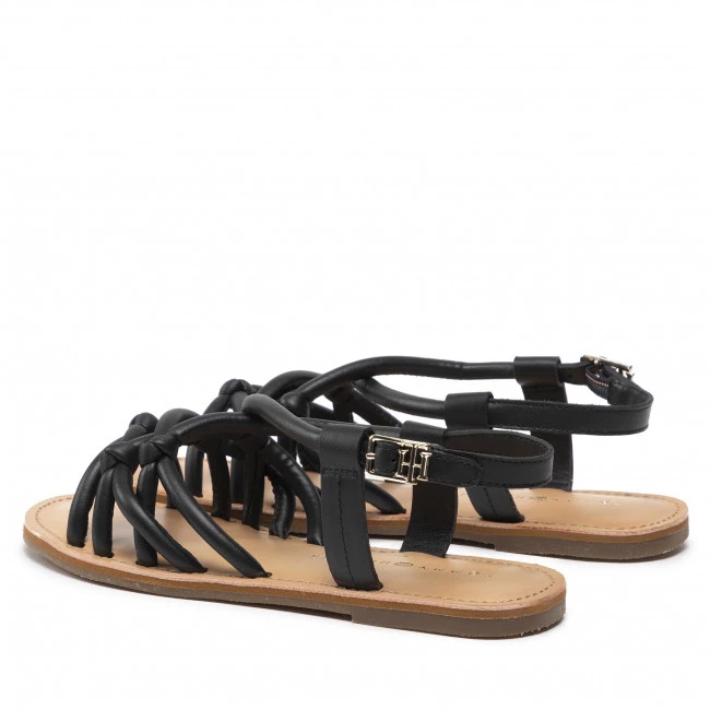 Femme Sandales TOMMY HILFIGER - Flat Strappy Sandal FW0FW06668 Black BDS Noir 5 Femme Sandales TOMMY HILFIGER - Flat Strappy Sandal FW0FW06668 Black BDS Noir – Image 3