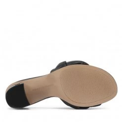 Femme Mules / Sandales De Bain TOMMY HILFIGER - Feminnine Weave Mule Sandal FW0FW06670 Black BDS Noir -Tommy Hilfiger Soldes 04 0000300531907 pa