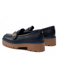 Femme Chaussures Basses TOMMY HILFIGER - Th Hardware Chunky Loafer FW0FW06675 Desert Sky DW5 Bleu Marine -Tommy Hilfiger Soldes 04 0000300531921 plj